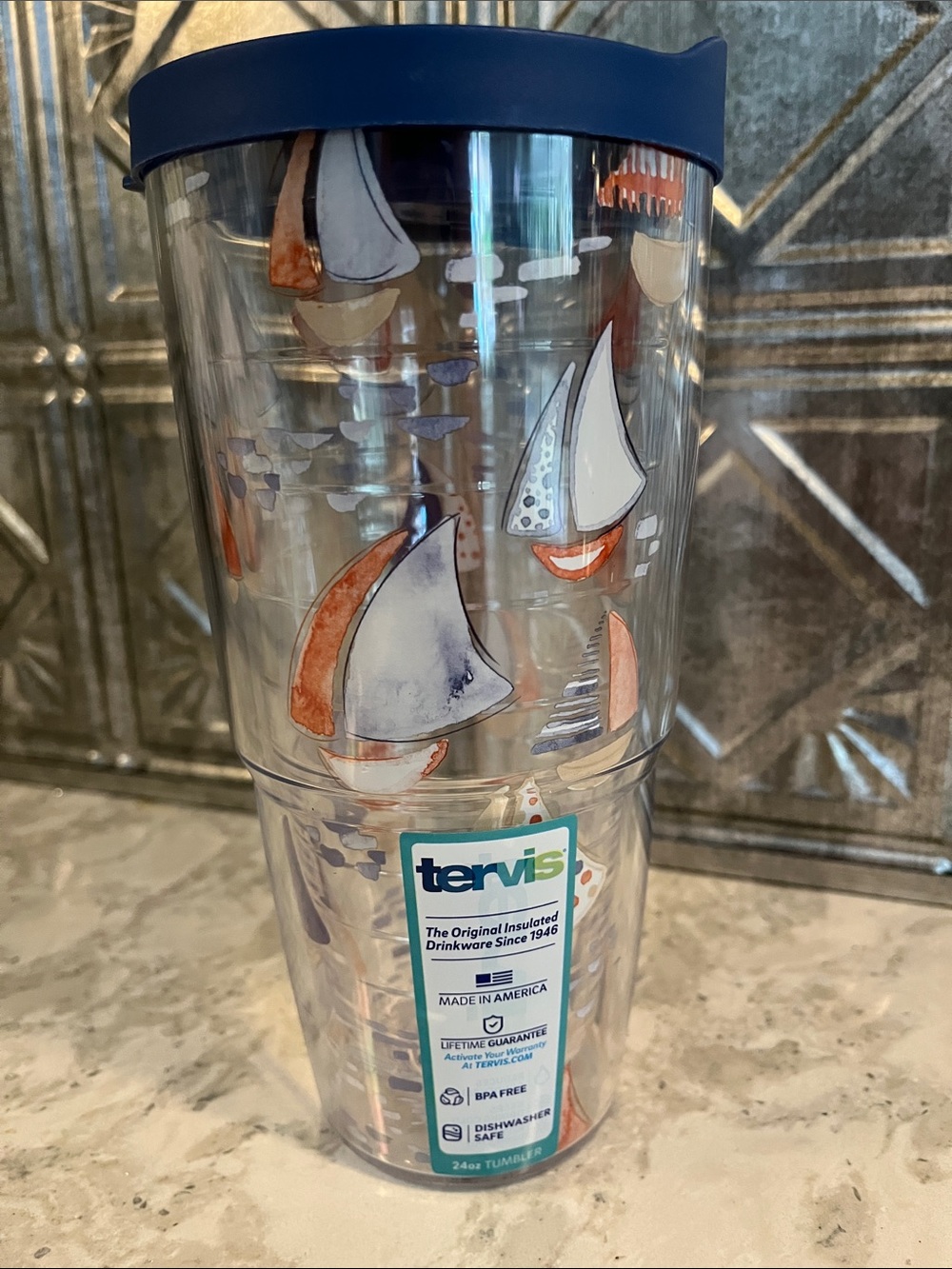 Tervis: Sailboat Triton Sara Berreson Tumbler 24ounce